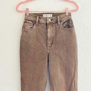Abercrombie & Fitch '90s Straight Ultra High Rise Jeans | Brown Denim | Size 24